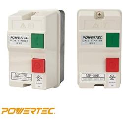 POWERTEC 71442 Magnetic Switch Box, 220/240V, 3 HP, 8-12 Amps w/Phase Failure Protector, Multi Color
