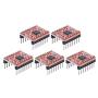 5Pcs A4988 Stepper Motor Driver Module with 5Pcs Aluminum Heat Sink Accessories for Printer and CNC Machine