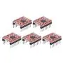 5Pcs A4988 Stepper Motor Driver Module with 5Pcs Aluminum Heat Sink Accessories for Printer and CNC Machine