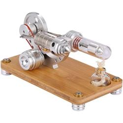 Mini Hot Air Stirling Engine Model Toy Micro Engine Generator Model Toy Gift Science Physics Education Engine Generator Motor Toy Physics Hobbyist Model Tool Ornament Gift Kids Gift