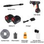 Cordless Pressure Washer Gun, 2 x 24V Batteries 20000Ah 200W Max 435PSI Portable Power Cleaner, 200W High Pressure Washer with 3In1 Adjustable Nozzle, Suitable for Washing Cars/Flowers/Floors, etc.