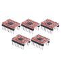5Pcs A4988 Stepper Motor Driver Module with 5Pcs Aluminum Heat Sink Accessories for Printer and CNC Machine