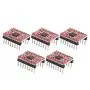 5Pcs A4988 Stepper Motor Driver Module with 5Pcs Aluminum Heat Sink Accessories for Printer and CNC Machine
