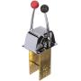 Seachoice Twin Lever Control, Chrome-Plated Brass, Red and Black Knobs, 8-5/16 In. Tall