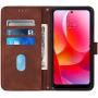 LEMAXELERS Wallet Case for Motor G Power 2022, Motor G Power 2022 Case Magnetic PU Leather Flip Case with Card Holders Kickstand Case Shockproof Protection Case for Motorola G Power 2022 Brown YB2