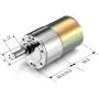 uxcell 24V DC 160RPM Gear Motor High Torque Electric Micro Speed Reduction Geared Motor Eccentric Output Shaft