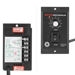FTVOGUE 400W AC220V Motor Speed Pinpoint Regulator Adjustable Speed Motor Controller Forward & Backward,Automated Industry