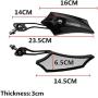 ESUPPORT Black Universal Motorcycle Motorbike Bike 8mm 10mm Rear View Side Mirror Scooter ATV