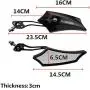 ESUPPORT Black Universal Motorcycle Motorbike Bike 8mm 10mm Rear View Side Mirror Scooter ATV