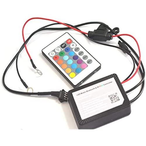 liteball LED Light Wireless Controller , RGB APP Control Multi-Color Music Gradual Strobe Mode for RGB Motorcycle Light Rock Light Wheel Rim Light
