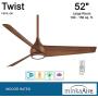 Minka Aire F678L-DK Twist 52