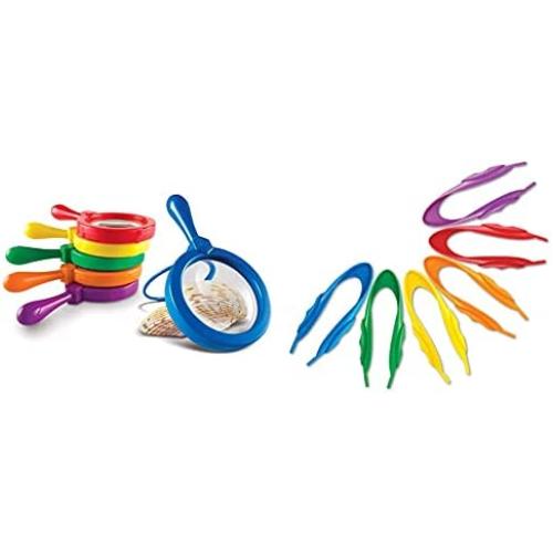 Learning Resources Jumbo Magnifiers, Exploration Play, Set of 6 Magnifiers, 6.7