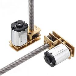 Jutagoss 1Pcs Gear Motor Thread Flip N20 Speed Reduction Moto M3x55mm DC 12V 600RPM Lead Screw Thread Output Shaft for Lifts Landing Gear