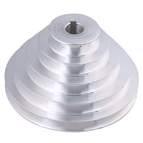 NICELEC 0.75 Inch Bore Aluminum A Type 5 Step Pagoda Pulley Wheel for V-Belt Timing Belt