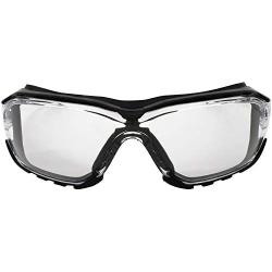 Birdz Eyewear Gasket Safety Padded Motorcycle Sport Sunglasses Black with Clear Lens