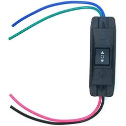WindyNation 25A DPDT Forward Reverse Up Down Reverse Polarity Switch for Hoist, Winch, Crane, Motor, Linear Actuator (Momentary Switch)
