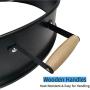 BBQSTAR Premium Black Powder Coated 22.5-in Kettle Grill Rotisserie Kit-Rotisserie Ring/Spit Motor Driver/4-Prong Meat Forks/Wooden Handle-for 22-Inch Weber/Napoleon/Kingsford Kettle Charcoal Grills