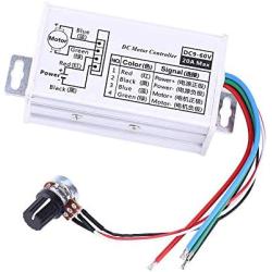 Stayhome 1pcs 9V 12V 24V 36V 48V 60VDC 20A PWM DC Motor Speed Controller Stepless Variable Speed Regulator with Metal Shell