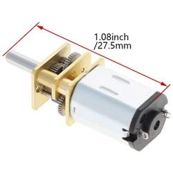 Fielect DC 12V 100RPM Mini Metal Gearwheel Micro Speed Reduction Motor Mini Gear Box Motor GA12-N20