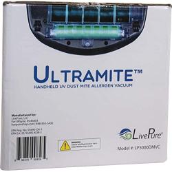 LivePure - Ultramite Handheld HEPA Filter Vacuum & Fabric Sanitizer - Dual Motor Brush, UVC Light, And Anti- Allergen Filter To Remove Dust Mites, Bacteria, Viruses