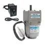 Bemonoc High Torque 15W AC 110V 50/60HZ Low Speed 7.5rpm Electric Geared Reducer Motor for Mask Machine Shaft Dia 10mm & AC Speed Controller Kits Speed Can be Adjustable CW CCW Printing Industry