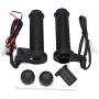 1 Pair Heated ATV Hand Grips, Keenso Universal 7/8in 22mm Heated Hand Grips Warmers Handlebar Grips Heated Voltmeter USB Charger for Motorcycle Bike ATV