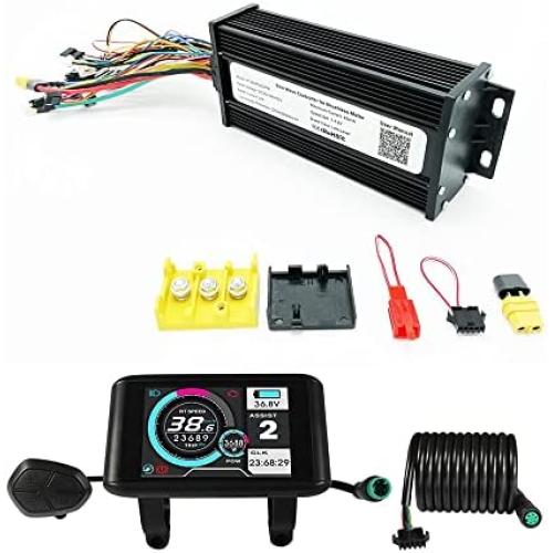 CONHIS MOTOR Ebike 36V 48V 52V 1200W-2000W 45A 3-Mode Sine Wave Motor and Speed Controller with Colorful LCD Display Electric Bicycle Brushless Controller