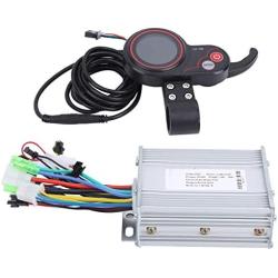 Alomejor 2 in 1 Brushless Controller Electric Scooter Controller LH100 60V E‑Bike Motor Controller with LCD Thumb Shifter E‑Bike Speed Driver for 450W/500W/1000W