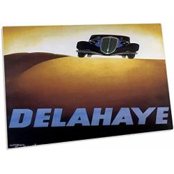 3dRose Vintage Delahaye Motor Car Advertising Poster - Desk Pad Place Mats (dpd-129966-1)