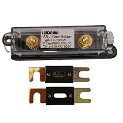 JWDAWN 1Pc ANL Fuse Holder +2Pcs Bolt On Stud ANL Fuse 350A 350 Amp for Golf Cart Electric Forklift Vehicle Material Handling Truck Motor Controller Battery Charger Scissor Lifts Boat Accessories