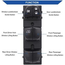 Obaee Door Master Window Switch Power Control Button Compatible with 2013-2018 Nissan Pathfinder/Altima/Frontier/Leaf/Juke, 2013-2019 Sentra, 2014-2019 Rogue, Replaces OEM 25401-3TA5A 25401-3SH1A