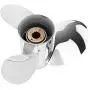 Qiluprop OEM Upgrade 10 1/2 x 13 (13 Spline) Upgrade Stainless Steel Outboard Motor Propeller Fit Mercury Engine 30-70 HP,48-855858A46,RH