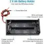 QTEATAK 5Pcs 2X 1.5V AA Battery Holder Case with On/Off Switch and Wire Leads QTEATAK 5Pcs 2X 1.5V AA Battery Holder Case with On/Off Switch and Wire Leads
