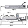 JQDML DIY Cycle Reciprocating Linear Actuator Motor DC 24, Adjustable Stroke 1.2“ to 6