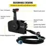 Mophorn Outboard Remote Control Side Mount 881170A13 with 14 Pin Outboard Motor Controls 15 Feet Harness Fit for Mercury Outboard Control