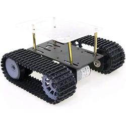 Professional Smart Tank Car Chassis with Double Layers, Tracked Crawler Remote Control Platform with Dual DC Motor Acrylic Plate for Arduino / Raspberry pi, DIY STEAM Science Project AI ROS