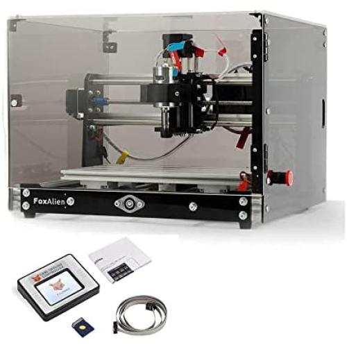 3018-SE V2 CNC Router Machine with Transparent Black Enclosure + Touchscreen Offline Controller