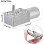 uxcell DC 12V 24-25RPM Worm Gear Motor 6mm Shaft High Torque Turbine Reducer