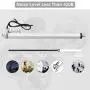 Justech 12V Linear Actuator 400mm 16 Inch Linear Motor 1000N Stroke Linear Actuator with Mounting Brackets for Car RV Electric Door Opener Industrial Machinery Clean Vessel Cargo Medical Window-Silver