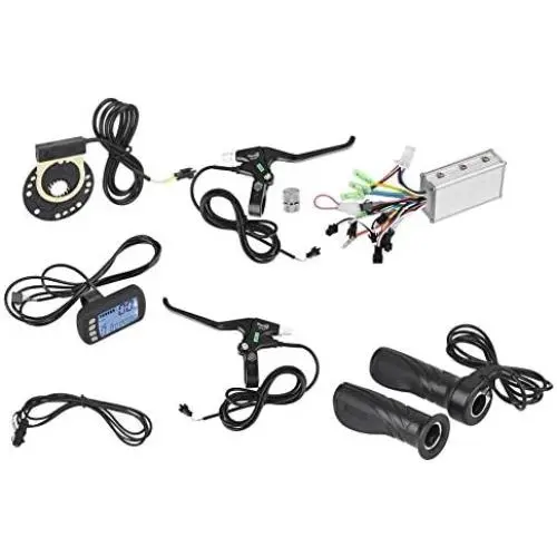 Vikye Brushless Motor Controller, 36V/48V 250W/350W LCD Controller Panel Kit for E-Bike Electric Bike Scooter, Brushless Controller