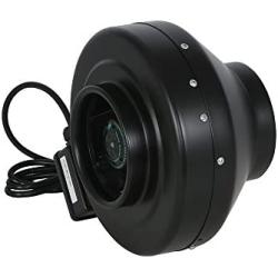 Hurricane 6 Inch Inline Fan 435 CFM - Quiet Fan with Steel Housing and Powder-Coated Finish, Easy Installation