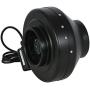 Hurricane 6 Inch Inline Fan 435 CFM - Quiet Fan with Steel Housing and Powder-Coated Finish, Easy Installation