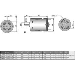 Fielect 22500RPM 10.8V DC Motor 79MMD RS 550 Motor D Shaft High Torque Electric Motor for Drills, Robots, RC Vehicals, Remote Controlled Cars/Robot, Saw Repair