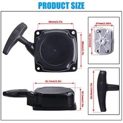 MWMNUN Recoil Pull Starter with Claw Pawl Cog for 43cc 47cc 49cc 50c ATVs Pocket Dirt Bike Gas Scooters Pocket Bikes Mid-Bikes Mini-Choppers Small Quads with Claw Pawl Cog