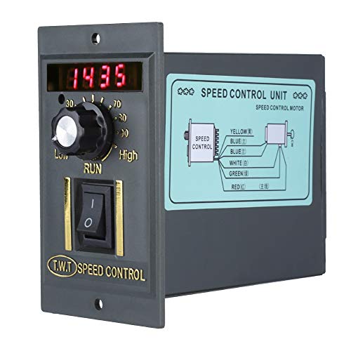 Adjustable 15-400W 5 Types Digital Motor Speed Controller AC 220V 50Hz Stepless Motor Speed Controller 0-1450rpm (15W)