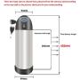 Jieoto 24V 36V 48V E-Bike Water Bottle Battery Waterproof Li-ion Battery Pack Fits for 200W 250W 400W 500W 750W 1000W E-Bike Motors with Charger and T Output Line