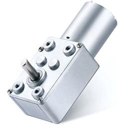 Greartisan DC 12V 100RPM Turbo Worm Geared Motor High Torque Turbine Worm Gear Box Reduction Motor 6mm Shaft JSX69-370