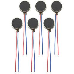 Magic&Shell 6PCS DC 3V 85mA 12000 RPM Flat Mini Vibrating Vibration Motor Coin Motor for Mobile Phone 10x2.7mm