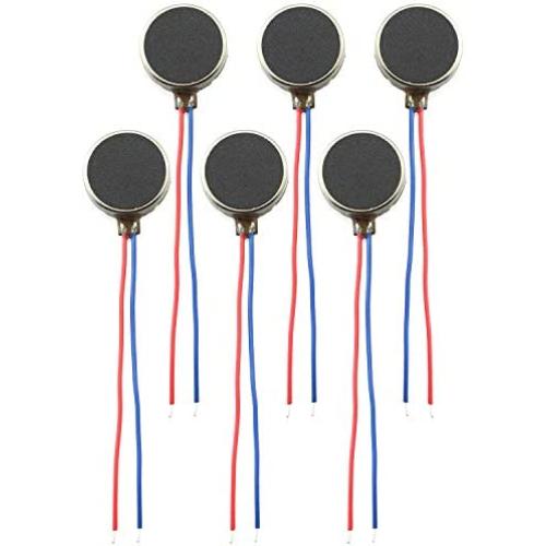 Magic&Shell 6PCS DC 3V 85mA 12000 RPM Flat Mini Vibrating Vibration Motor Coin Motor for Mobile Phone 10x2.7mm