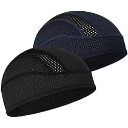 Skull Cap Helmet Liner Beanie, Cooling Mesh Cycling Running Hat for Men Women, Fits Under Helmets